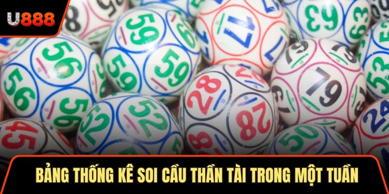 Soi Cầu Vip 247 Với 5 Phương Pháp Chuẩn Xác Nhất Hôm Nay 1 Bảng thống kê soi cầu thần tài minh họa trong một tuần